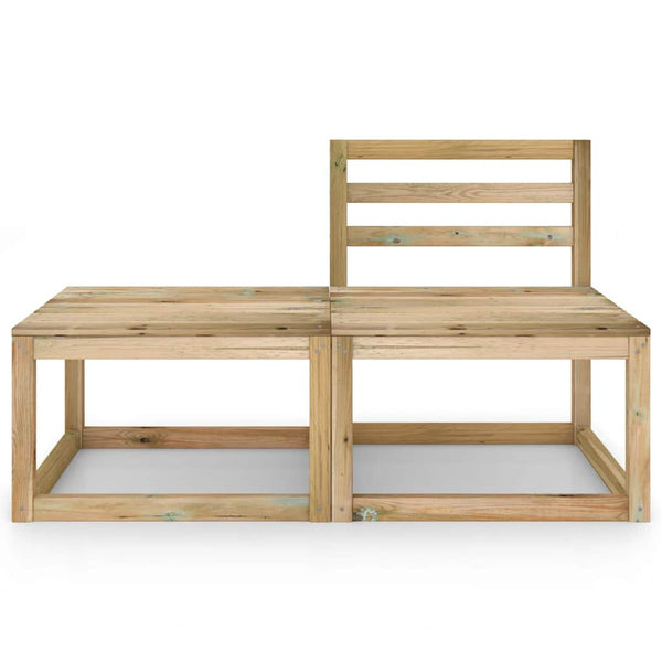 2-tlg. Garten-Lounge-Set Kiefernholz Grün Imprägniert