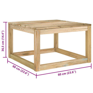 2-tlg. Garten-Lounge-Set Kiefernholz Grün Imprägniert
