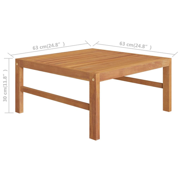 Gartentisch 63x63x30 cm Massivholz Teak