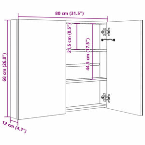 LED Spiegelschrank Bad 80 cm