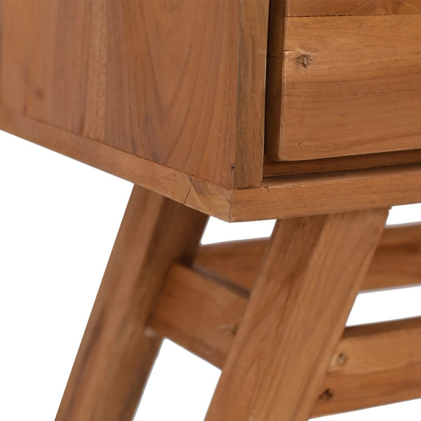 vidaXL Console Table 80x30x80 cm Solid Teak Wood
