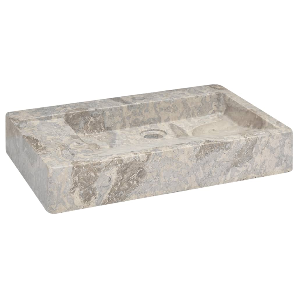 vidaXL Wash Basin Grey 58x39x10 cm Marble