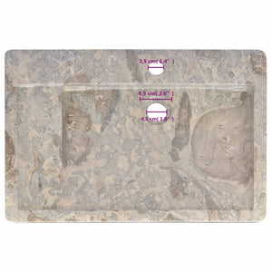 vidaXL Wash Basin Grey 58x39x10 cm Marble