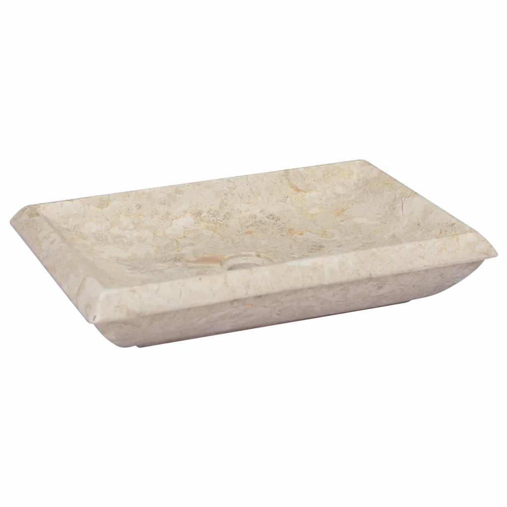 vidaXL Wash Basin Cream 50x35x10 cm Marble