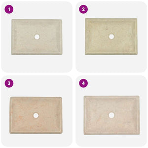 vidaXL Wash Basin Cream 50x35x10 cm Marble