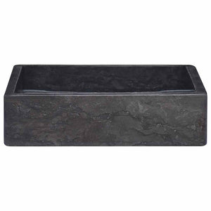 vidaXL Black Sink 40x40x10 cm Marble