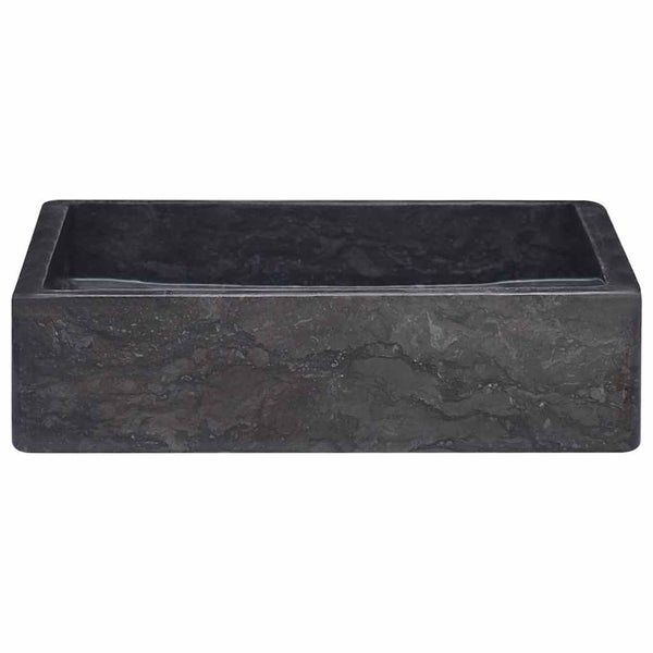 vidaXL Black Sink 40x40x10 cm Marble