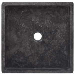 vidaXL Black Sink 40x40x10 cm Marble
