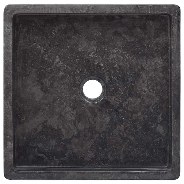 vidaXL Black Sink 40x40x10 cm Marble