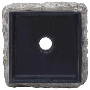 vidaXL Wash Basin Black 30x30x13 cm Marble