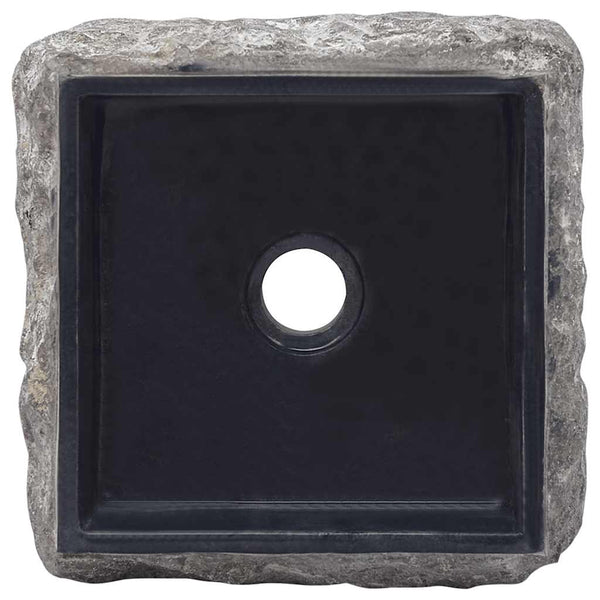 vidaXL Wash Basin Black 30x30x13 cm Marble