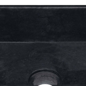 vidaXL Wash Basin Black 30x30x13 cm Marble