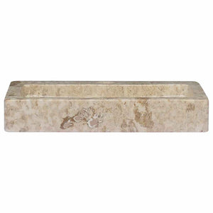 vidaXL Wall-Mounted Wash Basin Cream 38x24x6.5 cm Marble
