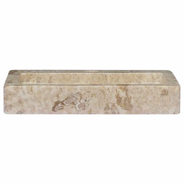vidaXL Wall-Mounted Wash Basin Cream 38x24x6.5 cm Marble