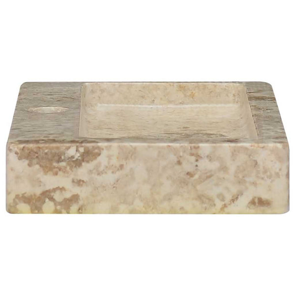 vidaXL Wall-Mounted Wash Basin Cream 38x24x6.5 cm Marble