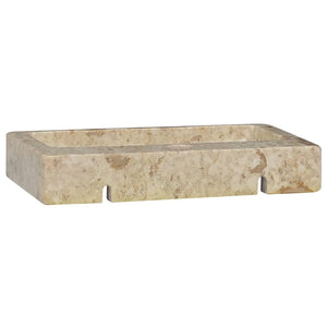 vidaXL Wall-Mounted Wash Basin Cream 38x24x6.5 cm Marble
