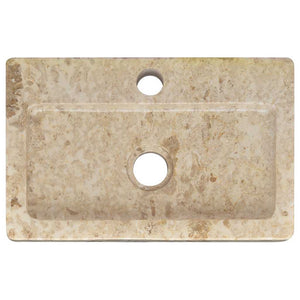 vidaXL Wall-Mounted Wash Basin Cream 38x24x6.5 cm Marble