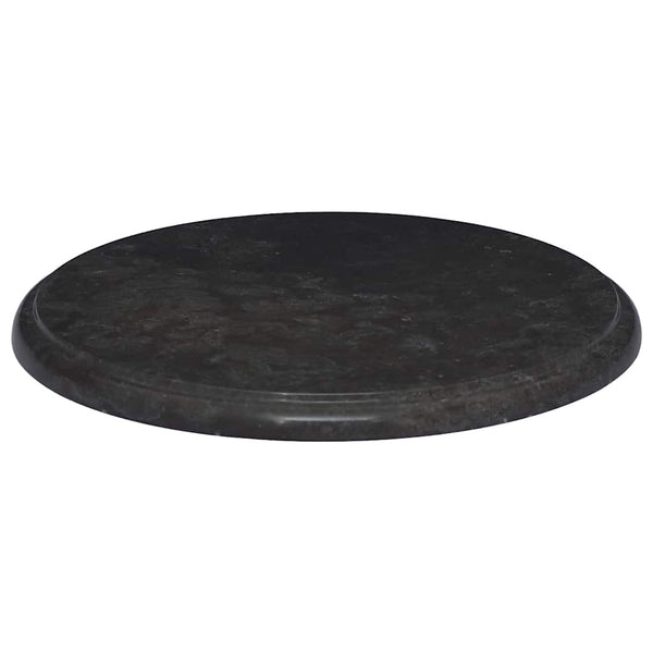 vidaXL Tabletop Black Ø40x2.5 cm Marble