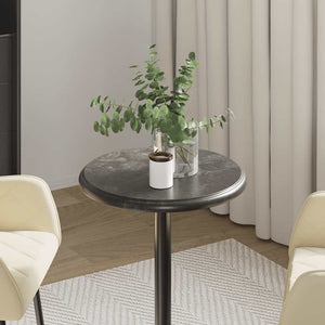 vidaXL Tabletop Black Ø40x2.5 cm Marble