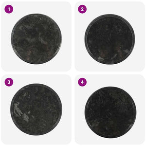 vidaXL Tabletop Black Ø40x2.5 cm Marble