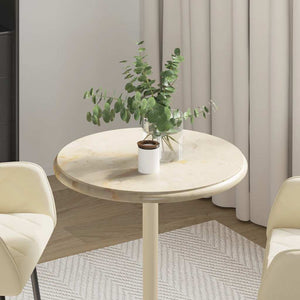 vidaXL Tabletop Cream Ø50x2.5 cm Marble