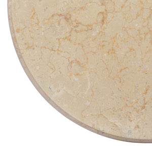 vidaXL Tabletop Cream Ø50x2.5 cm Marble