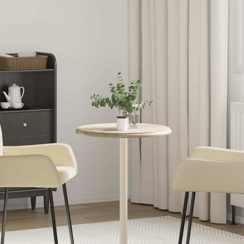 vidaXL Tabletop Cream Ø50x2.5 cm Marble