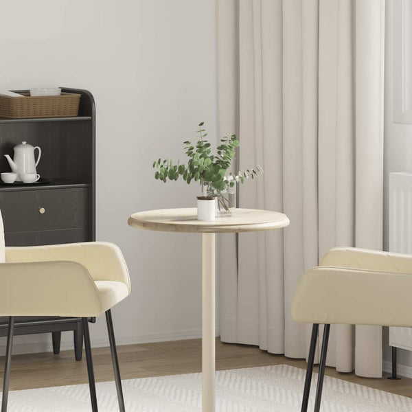 vidaXL Tabletop Cream Ø50x2.5 cm Marble