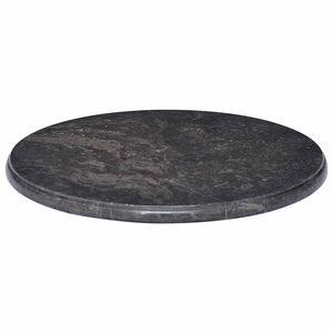 vidaXL Tabletop Black Ø50x2.5 cm Marble