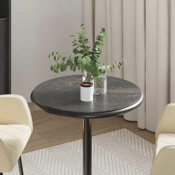vidaXL Tabletop Black Ø50x2.5 cm Marble