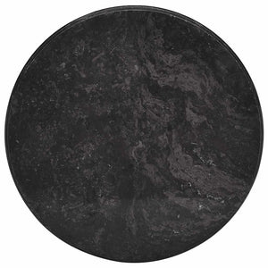 vidaXL Tabletop Black Ø50x2.5 cm Marble