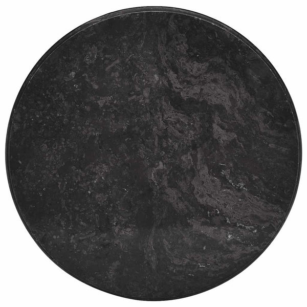 vidaXL Tabletop Black Ø50x2.5 cm Marble