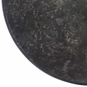 vidaXL Tabletop Black Ø50x2.5 cm Marble