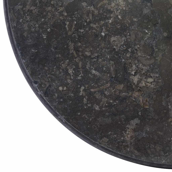 vidaXL Tabletop Black Ø50x2.5 cm Marble