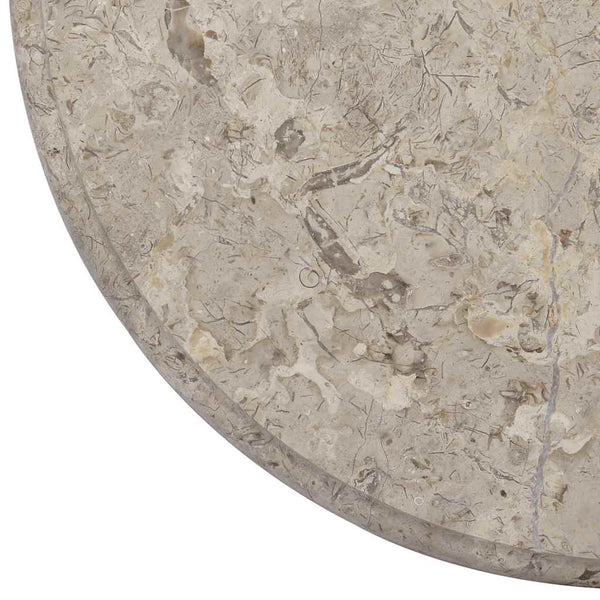 vidaXL Tabletop Grey Ø50x2.5 cm Marble