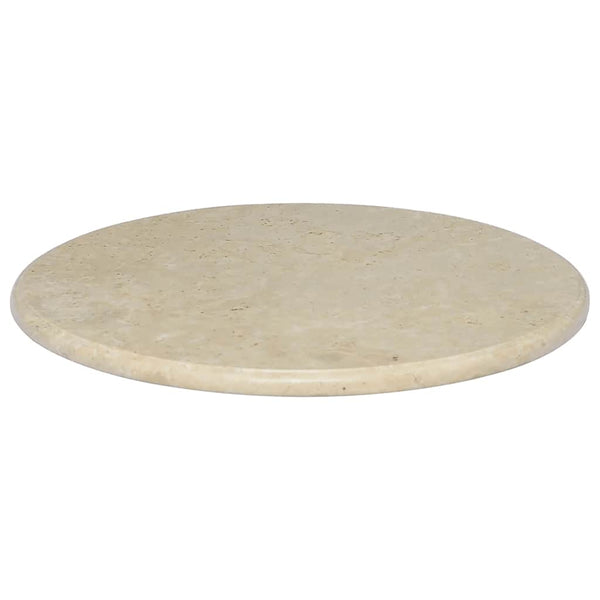 vidaXL Table Top Cream Ø60x2.5 cm Marble