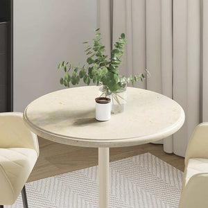 vidaXL Table Top Cream Ø60x2.5 cm Marble