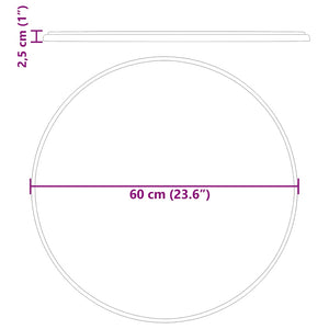 vidaXL Tabletop Grey Ø60x2.5 cm Marble