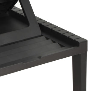 vidaXL Sun Lounger with Cushion Plastic Anthracite