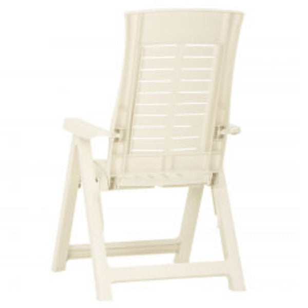 vidaXL Adjustable Garden Chairs 2 pcs. Plastic White