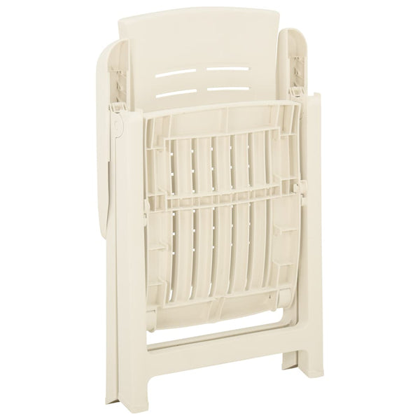 vidaXL Adjustable Garden Chairs 2 pcs. Plastic White