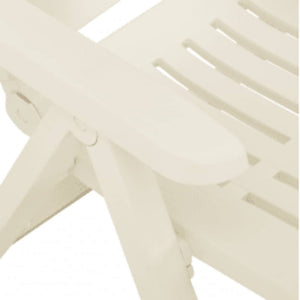 vidaXL Adjustable Garden Chairs 2 pcs. Plastic White