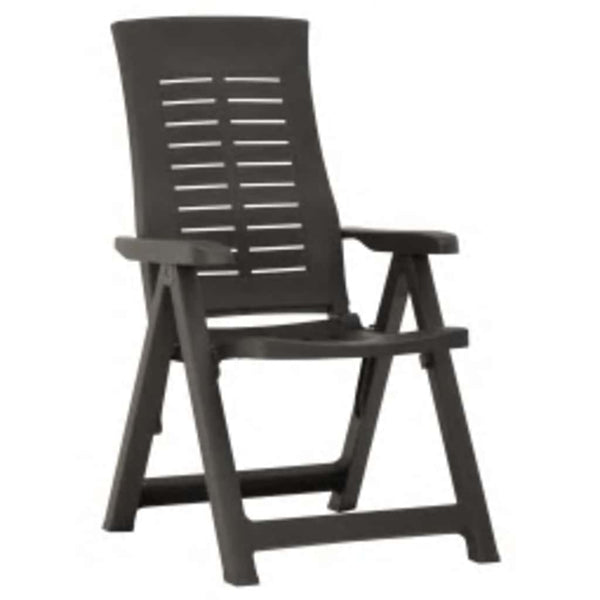 vidaXL Adjustable Garden Chairs 2 pcs. Plastic Anthracite