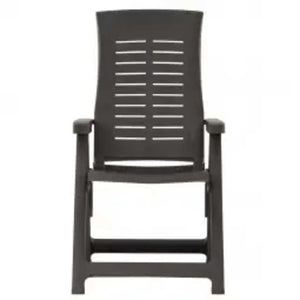 vidaXL Adjustable Garden Chairs 2 pcs. Plastic Anthracite