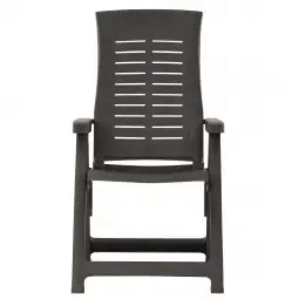 vidaXL Adjustable Garden Chairs 2 pcs. Plastic Anthracite