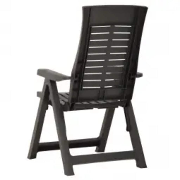vidaXL Adjustable Garden Chairs 2 pcs. Plastic Anthracite