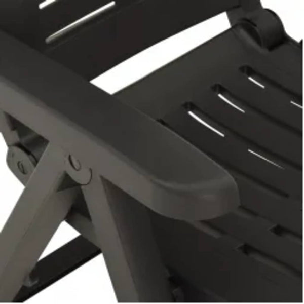 vidaXL Adjustable Garden Chairs 2 pcs. Plastic Anthracite