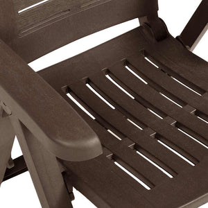 vidaXL Adjustable Garden Chairs 2 pcs Plastic Mocha Brown