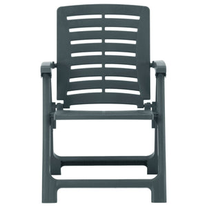 vidaXL Garden Chairs 2 pcs. Plastic Green