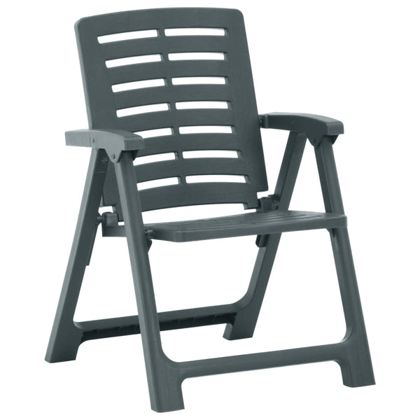 vidaXL Garden Chairs 2 pcs. Plastic Green